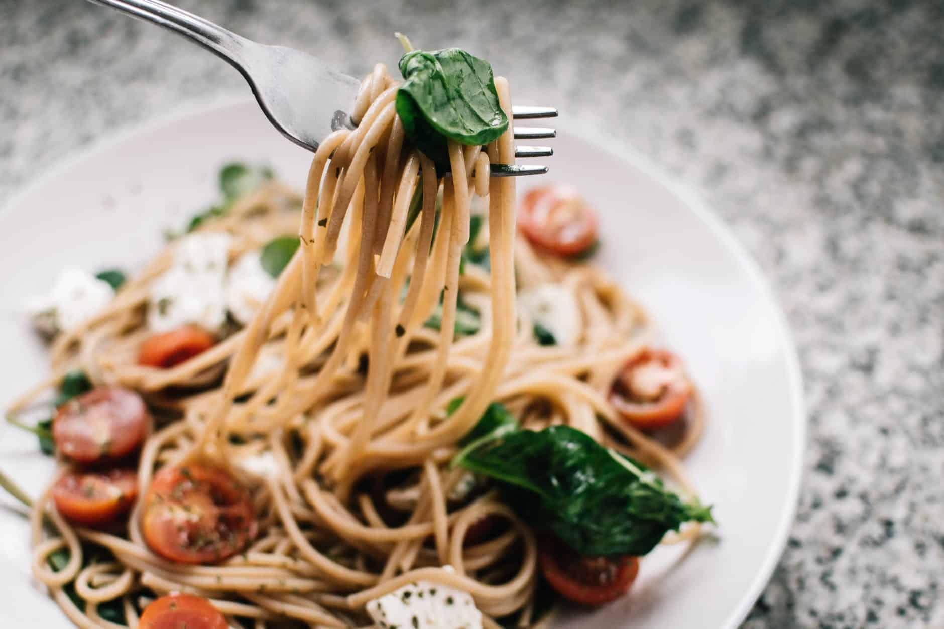 Photo by Lisa Fotios on <a href="https://www.pexels.com/photo/selective-focus-photography-of-pasta-with-tomato-and-basil-1279330/" rel="nofollow">Pexels.com</a>