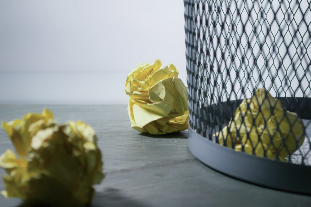 Photo by Steve Johnson on <a href="https://www.pexels.com/photo/focus-photo-of-yellow-paper-near-trash-can-850216/" rel="nofollow">Pexels.com</a>